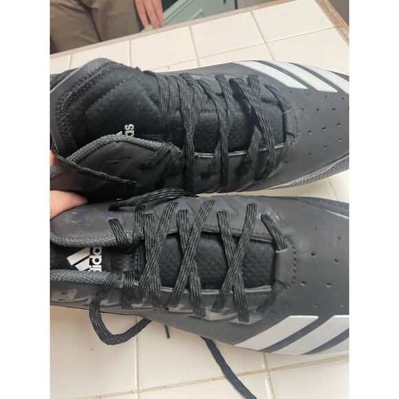 NEW Adidas Icon Bounce Baseball Molded Cleats Size 14 Men Black White - Picture 4 of 7